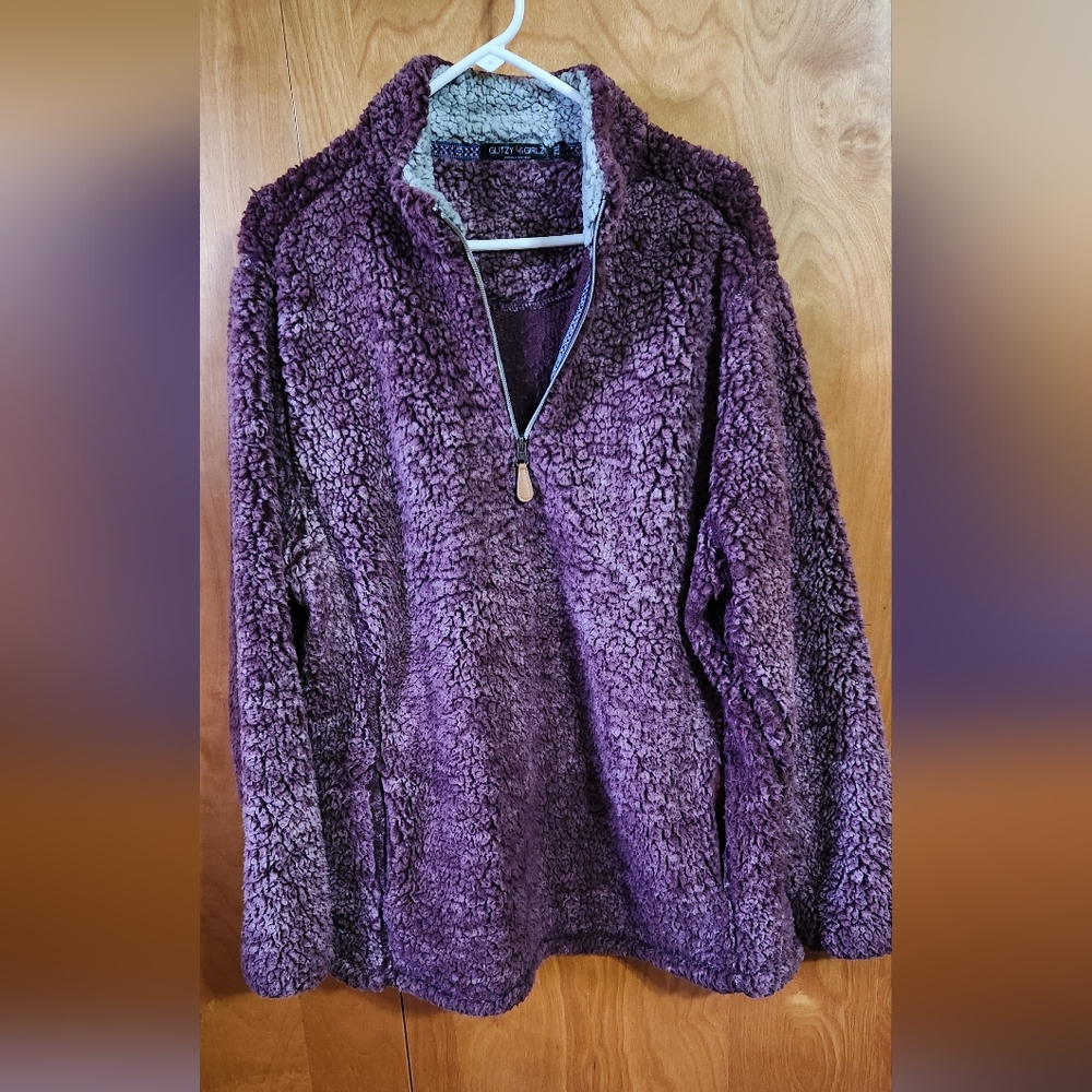 Plus-Size Sherpa Quater Zip